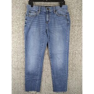 Banana Republic Girlfriend Jeans‎ Raw Hem Denim Pants Size 27 Fits 31x27